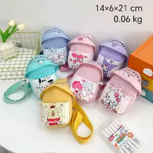 新款时尚儿童斜挎包女童包包ins韩面包超人帆布包男童小挎包批发