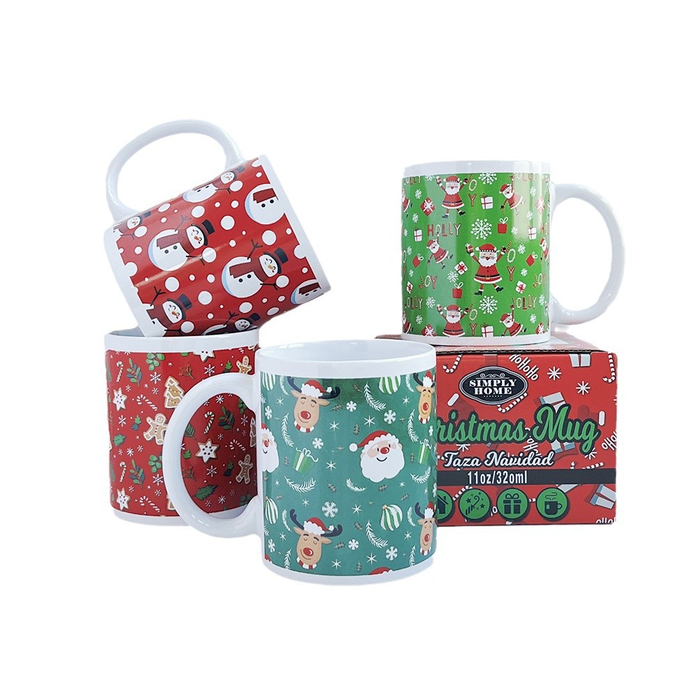 Taza de Cerámica Clásica para Café 11oz de Porcelana, Resistente a Altas Temperaturas para Navidad image 6