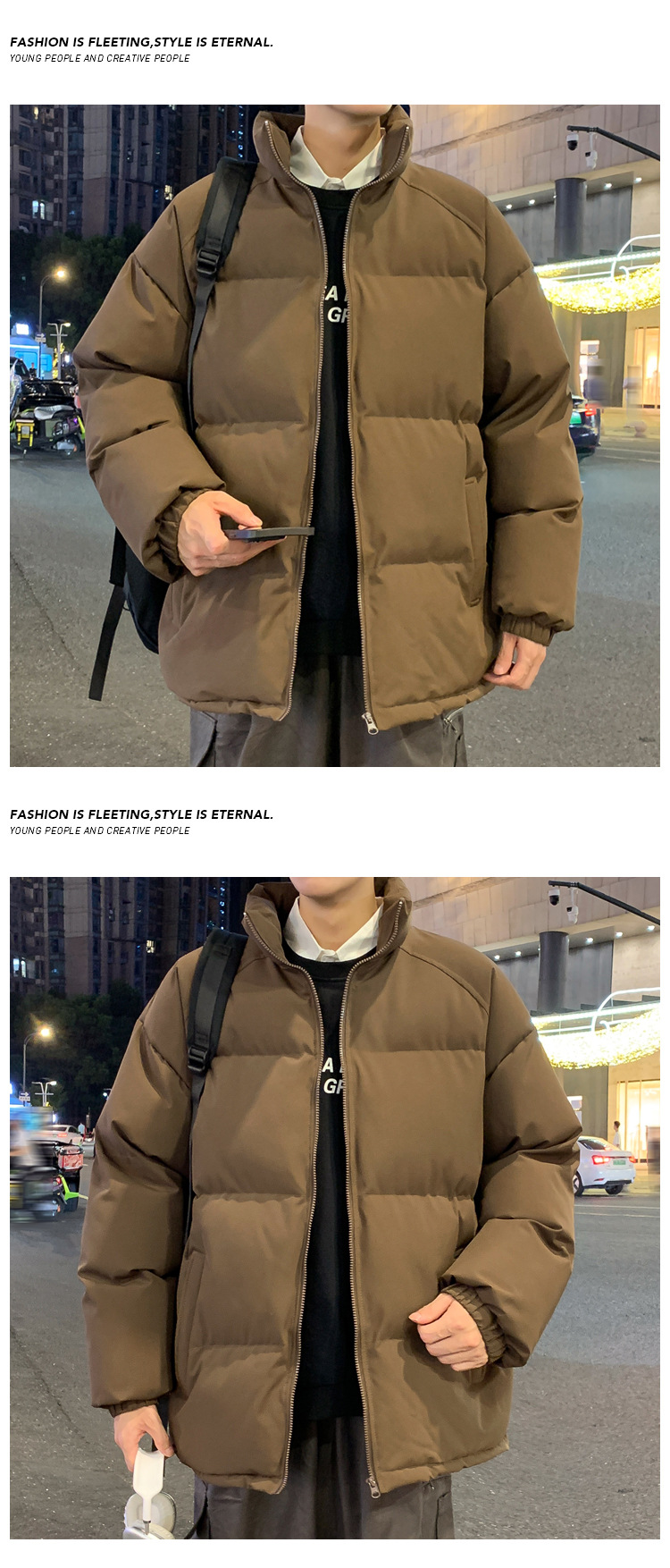 Men's Winter Down Jacket Warm Thickened Padded Coat For Cold Days_voghion.com