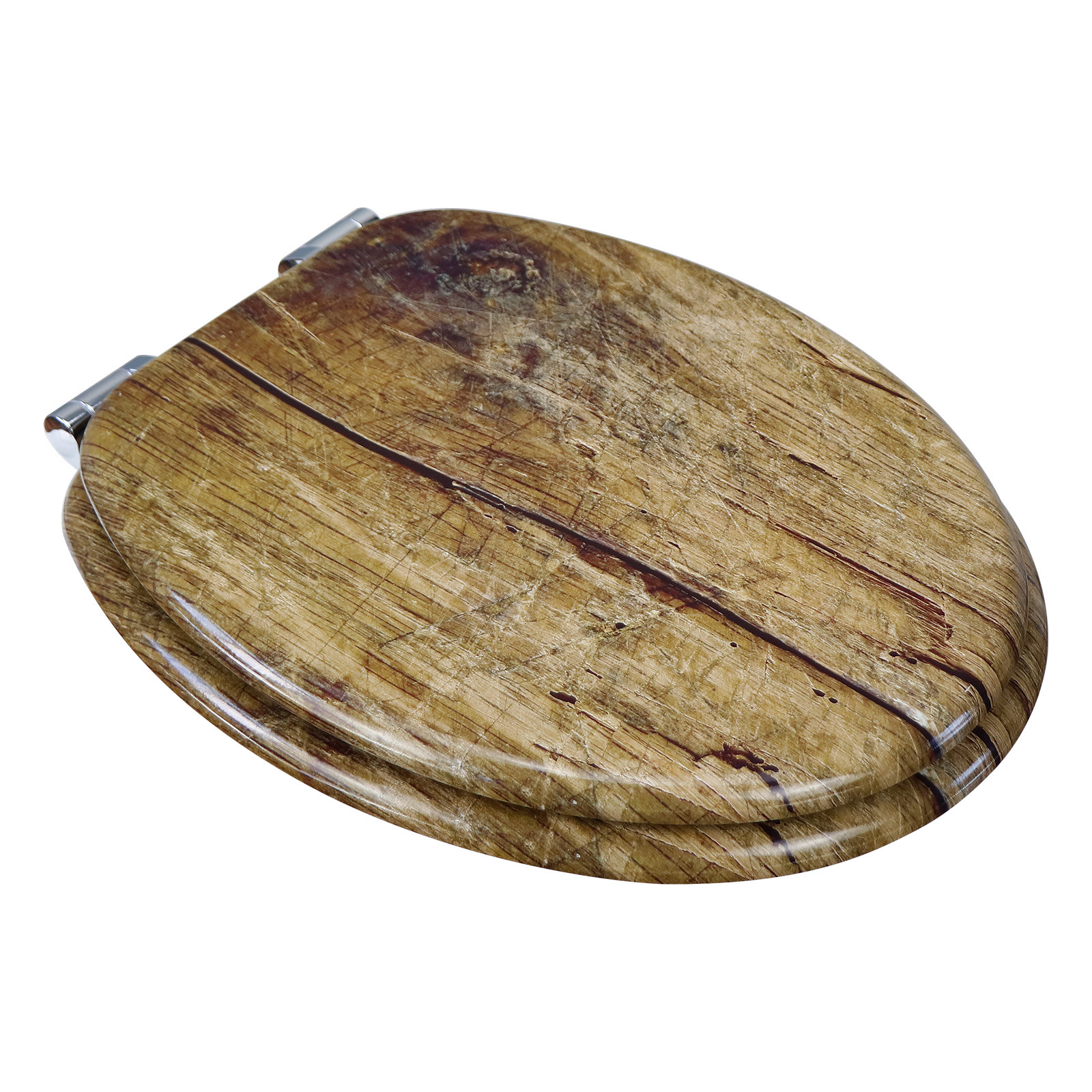 Fábrica directa tablero de densidad madera MDF cubierta de inodoro pvc pegado con patrón de madera caída lenta image 4