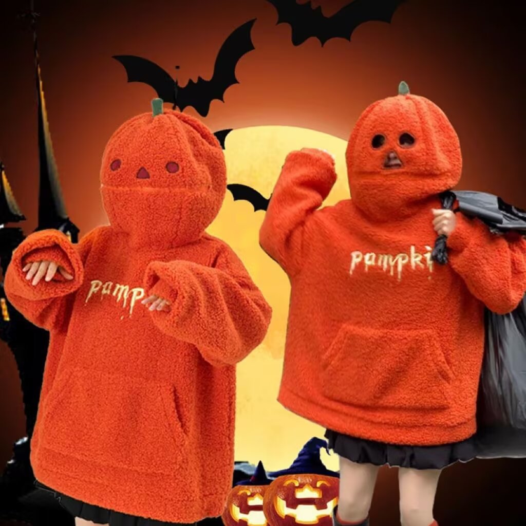 Herrenbekleidung Frühlings- und Herbstmodemarke lockeres Sweatshirt Herren mit Kapuze Lammfell vielseitige Jacke_voghion.com