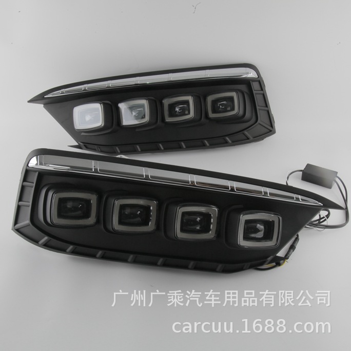 Aplicable a 19 - 20 - 21 Honda Civic Bugatti luces diurnas Civic cuatro ojos tres colores luces diurnas