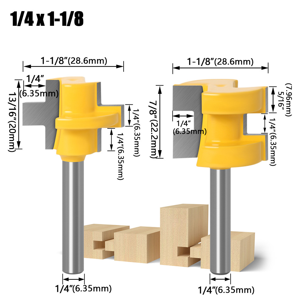 Cuchillo de espiga tipo T de 3 dientes Cuchillo de espiga de dientes cuadrados Cuchillo de piso Cuchillo de tablero Cuchillo de fresa para carpintería Cuchillo de grabado Cuchillo de máquina de grabado