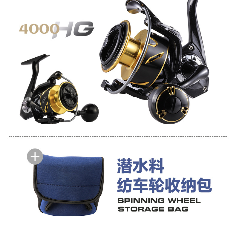 Carrete de spinning sin holguras, bobina profunda totalmente metálica, modelo insignia de alta velocidad, carrete para pesca en mar, carrete para pesca con señuelos, transfronterizo.