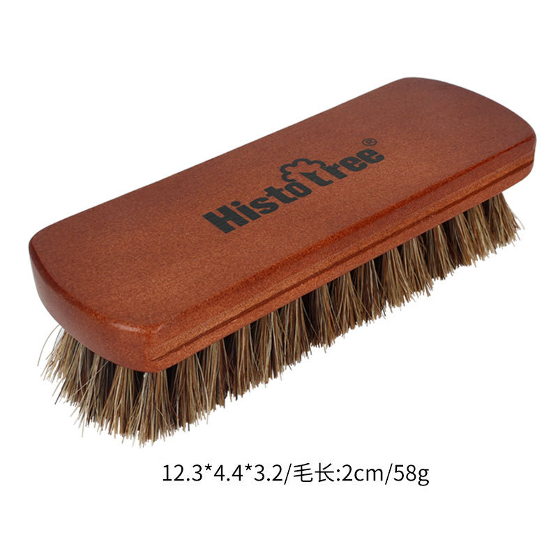 Cepillo de pelo de caballo Yingte, pulido de aceite, eliminación de polvo, cepillo de zapatos de cuero de piel suave, cepillo de limpieza de melena de madera maciza para el hogar, cepillo de zapatos