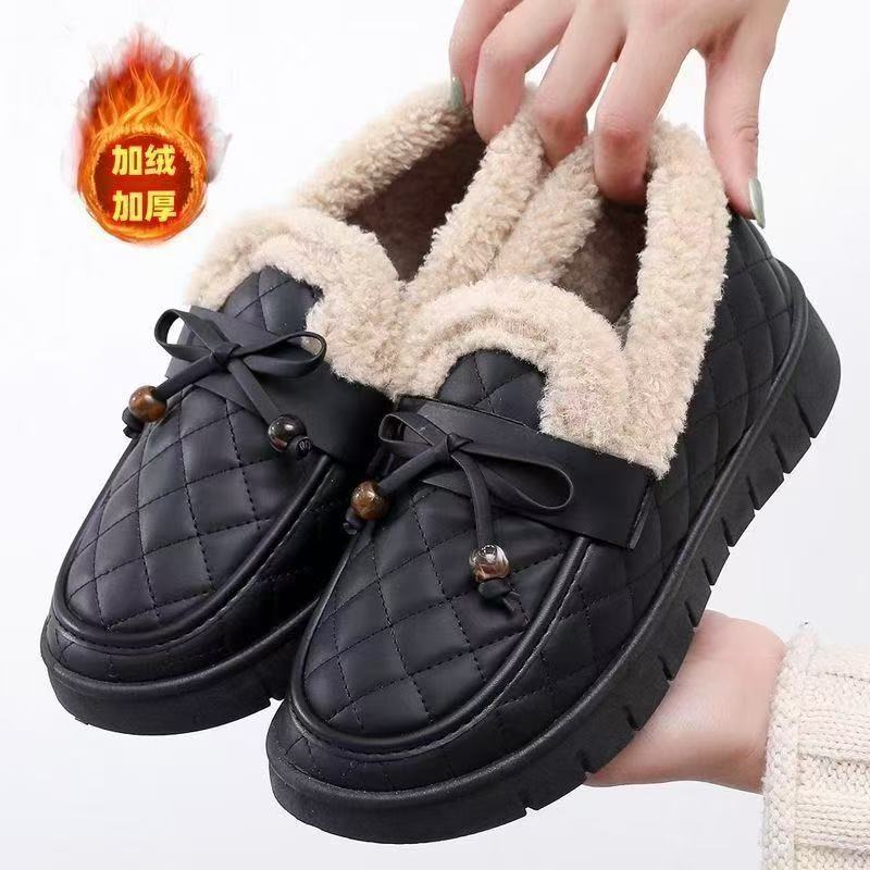 Warm Short Boots with Fleece for Women, New Thick-Soled Cute Snow Boots, Thickened Snow Boots, 2025 Cotton Shoes for Winter