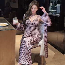 现货流行罗兰秘境-法式感睡衣女士家居服秋季长裤长袖套装新包邮