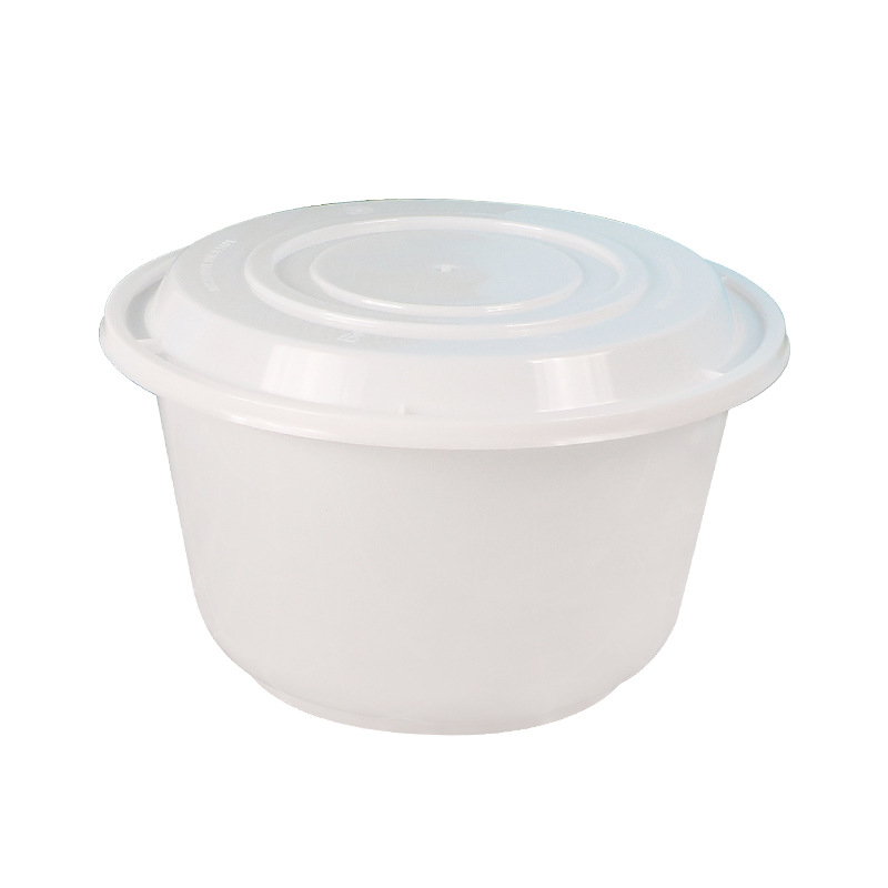 Caja de almuerzo desechable para llevar tazón de embalaje PED biodegradable tazón de Protección Ambiental 1450 fideos Gachas de avena para llevar caja de embalaje