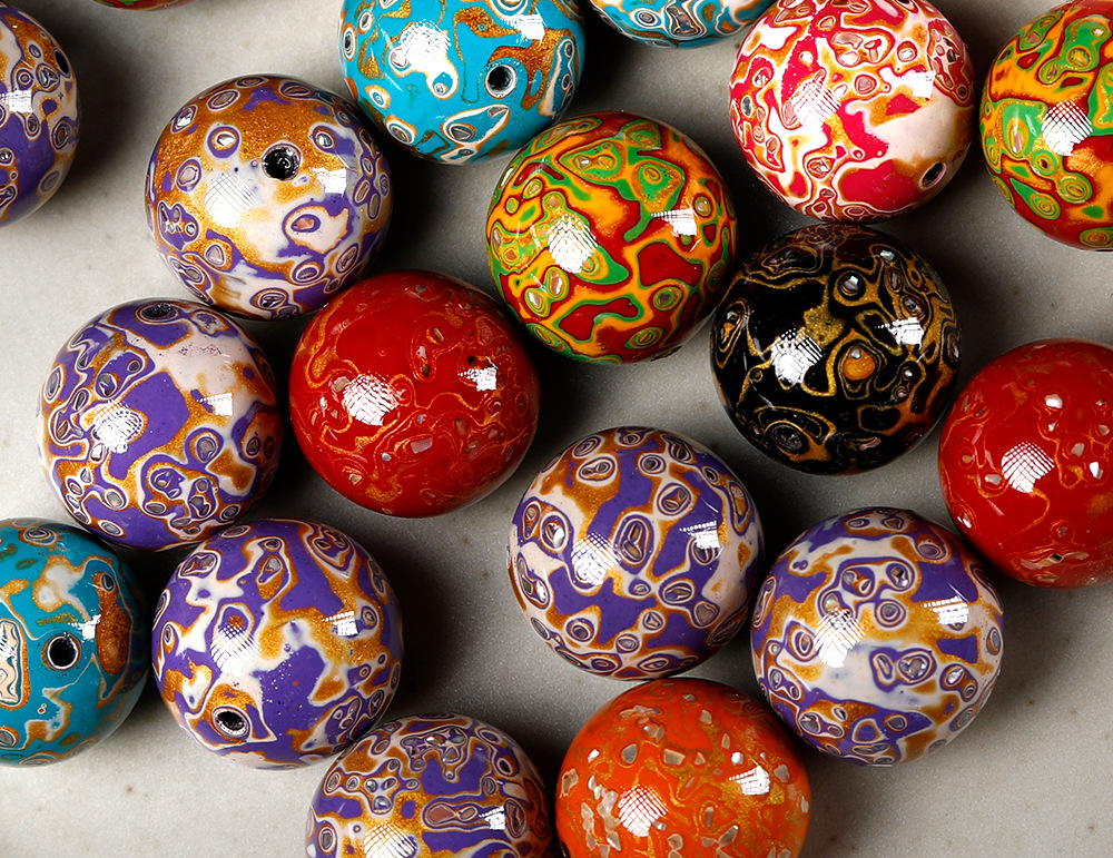 Natural Plant Lacquer Lacquer Beads Inlaid with Mother-Of-Pearl Loose Beads for Crafts, Single Beads, Spacer Beads, DIY Buddhist Bead Accessories, Bracelet
