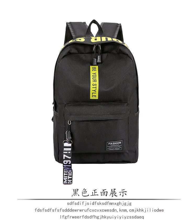 2026er koreanische Schultertasche mit Buchstabenmotiv für Jungen und Mädchen, Mittel- und Oberschüler, Schultasche für Damen mit großem Fassungsvermögen, Campus-Segeltuch-Rucksack