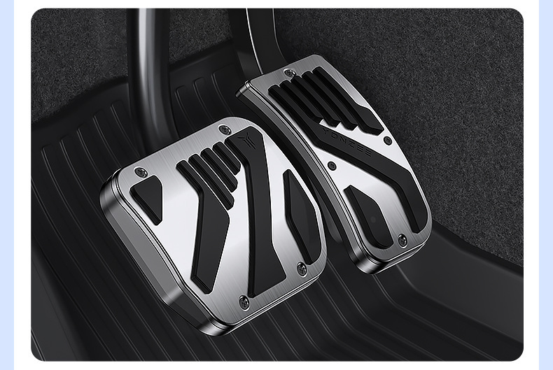 Suitable for the New Version of Tesla Model Y/3/Yl Accelerator, Brake, and Rest Pedals, Metal Modified Interior Accessories
