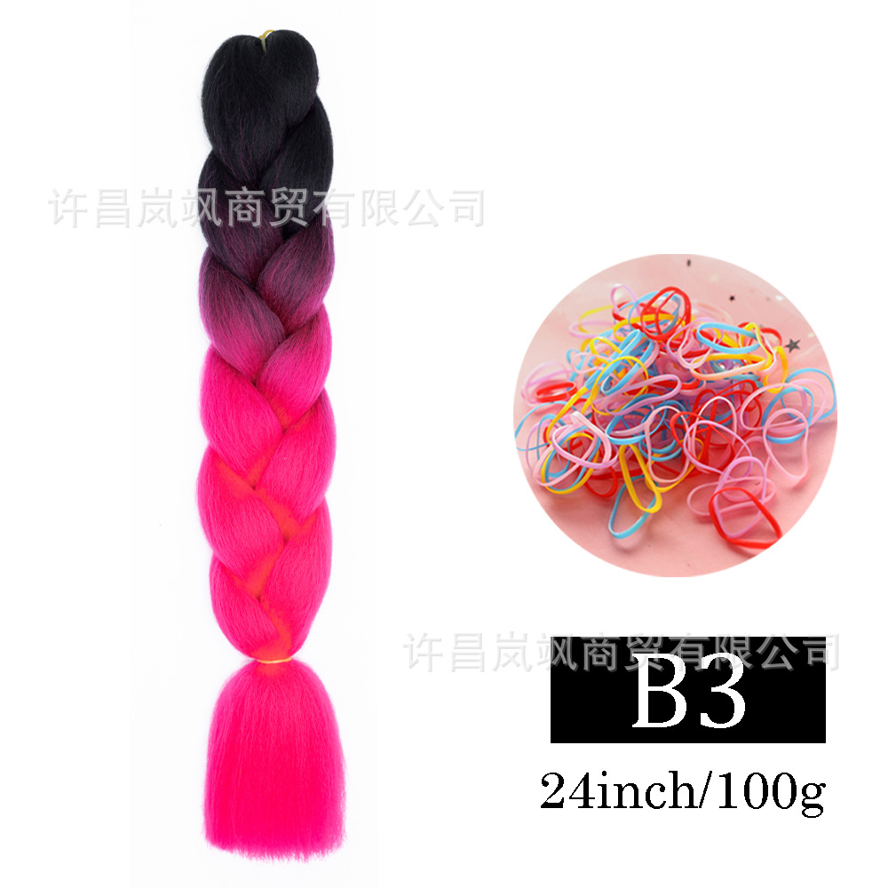 Peluca de trenza grande africana, color, trenza sucia, cuerda para el cabello, degradado, fibra química, trenza grande, reggae, hip-hop, trenza sucia, trenza