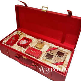 批发企业客户伴手礼长方形样板间酒店橱窗摆件售楼处商务礼盒皮箱