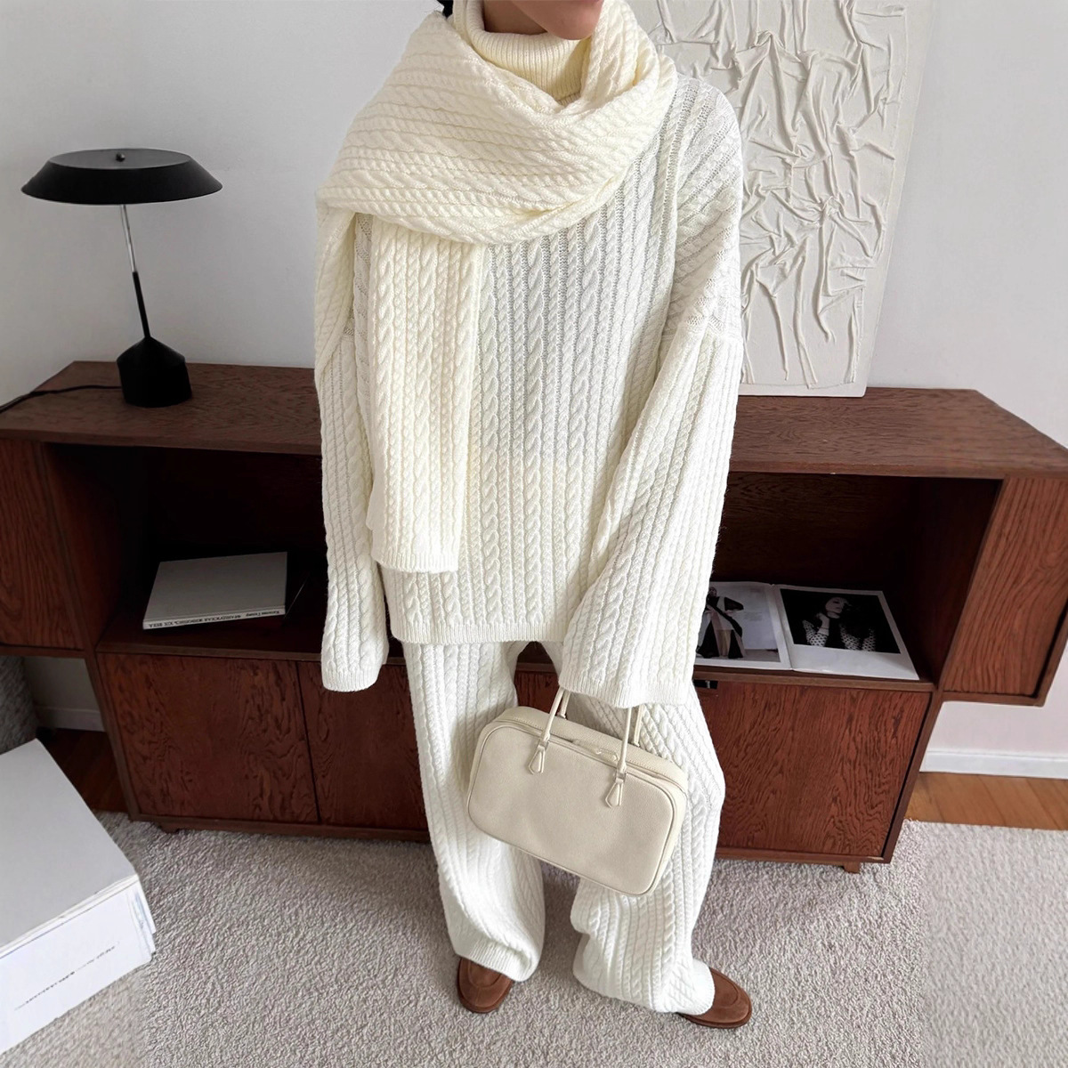 Cross-Border Soft Knitted For Women, Europäisch-Amerikanischer Stil, 2025 Herbst/Winter Neuer Zopfstrickpullover und_voghion.com