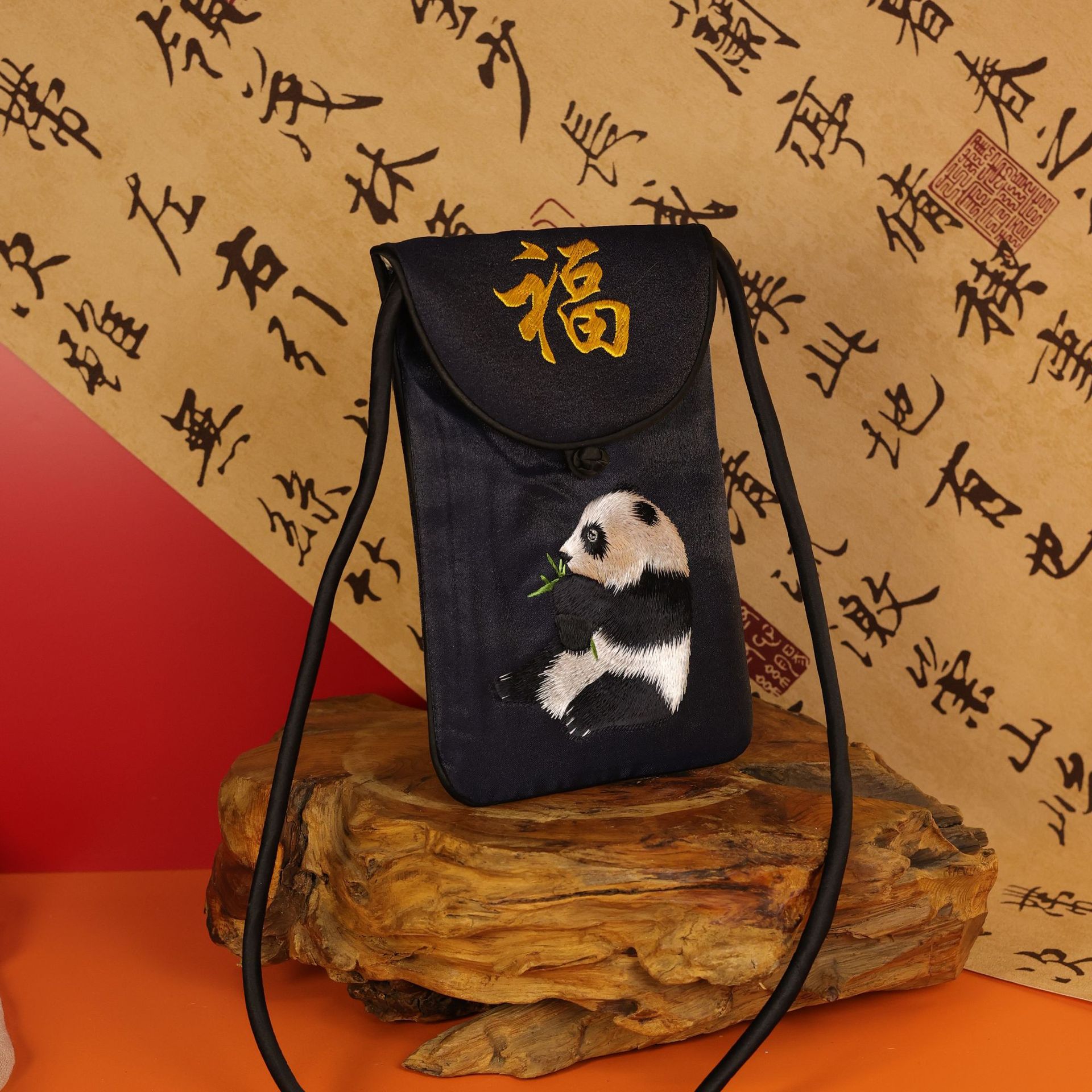 [Pedido al por mayor] Bolso de teléfono móvil bordado de estilo chino Nuevo bolso de teléfono móvil bordado Su de estilo chino Bolso de lona bordado Bolso diagonal