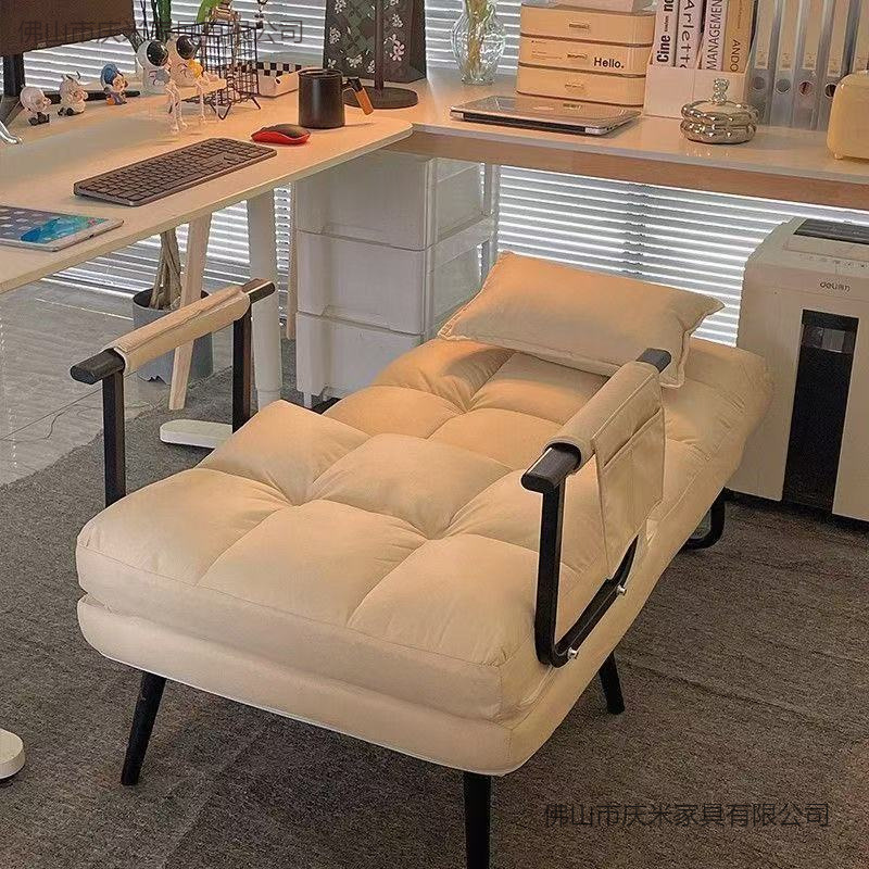 Folding Recliner Office Nap Bed Dual-Purpose Chair Home Dormitory Reclining and Sitting Chair with Backrest Sofa Chair