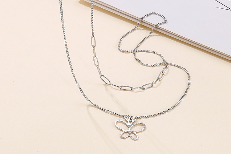 18K Real Gold Plated Plating Material 304 Stainless Steel Pendant Material Necklace Classification PVD Coated 18K Gold Plated Bow Knot Titanium Steel Fashion Waterproof Non Tarnish 304 Stainless Steel Necklace