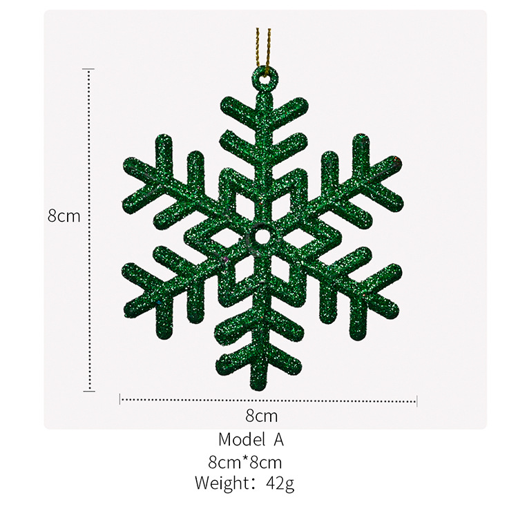 Christmas Snowflake Flakes 6-color Tree Decoration Wholesale Nihaojewelry display picture 11