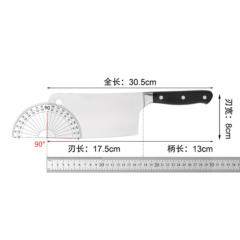 Cuchillo de acero inoxidable de madera de color personalizado cuchillo de acero inoxidable cuchillo de cocina de madera de color ABS mango image 7