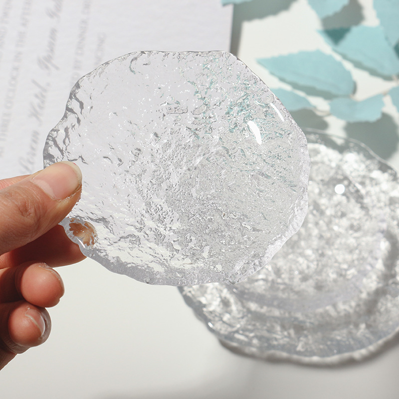 Ins Irregular Shaped Glass Plate Accessories Jewellery Nail Photo Props Photographic Background Cloth Transparent Storage Tray display picture 8
