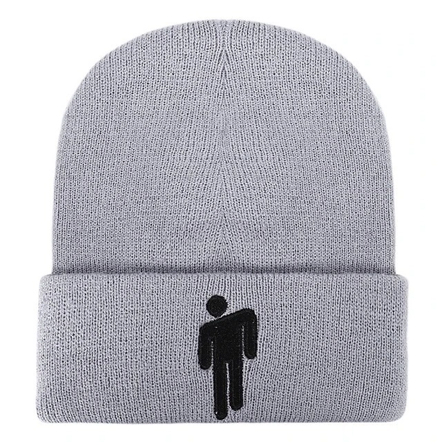 Knit beanie Billie Eilish-style, adjustable unisex hat, multiple colors
