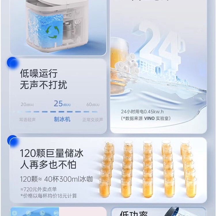 Spot Mini Ice Cube Ice Machine 2025 New Ice Machine Household Small Fully Automatic Mini Office Dormitory