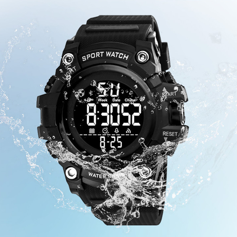 Nuevo reloj electrónico del estudiante de los hombres al aire libre deportes sincronización juventud camuflaje luminoso multifuncional militar reloj electrónico