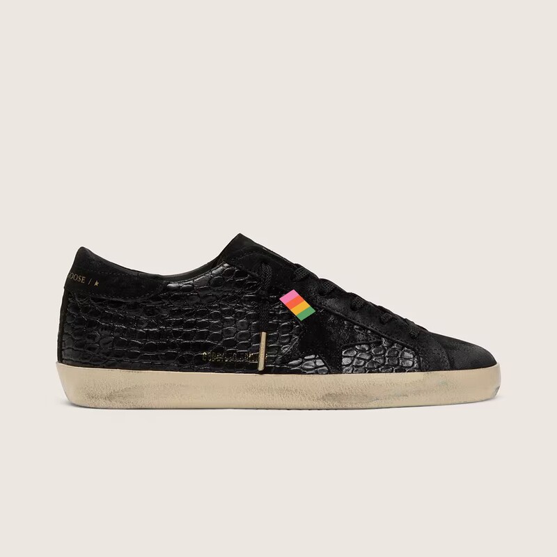 Super-Star Series 2026 Spring and Summer New Retro Distressed Sneakers for Men and Women, Casual Sneakers with Crocodile Pattern