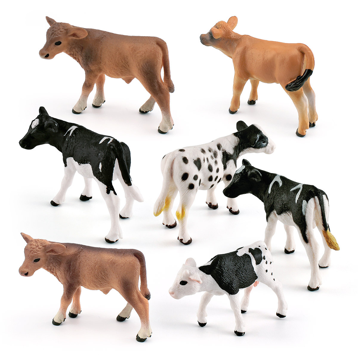 Transfronterizo simulación granja Rancho animal negro punto vaca ganado Jersey Denim modelo decoración estática decoración juguete