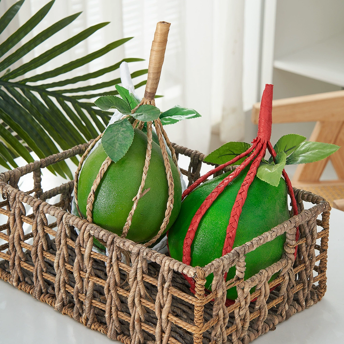 Оптовая продажа трехпрядного плетеного упаковочного каната от производителя, сырье для упаковочных мешков из зеленого помело, плетеных сумок-тоут из рубинового помело и дуриана