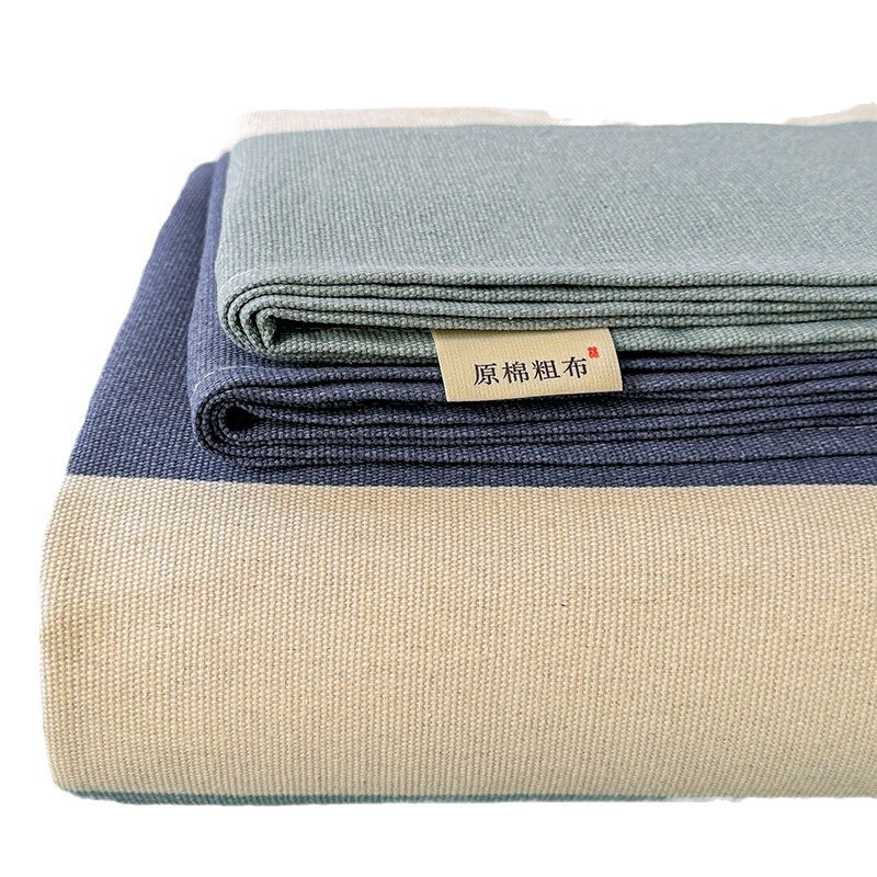 Sábana de algodón de estilo grueso y sin impresión, dormitorio de estudiantes, juego de dos piezas, funda de almohada de sábanas de tela gruesa vieja de algodón de algodón puro, juego de tres piezas