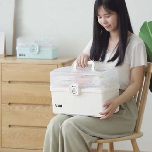Household medicine box household large-capacity multi-layer classified medicine box full set of emergency medical care medical drug storage box