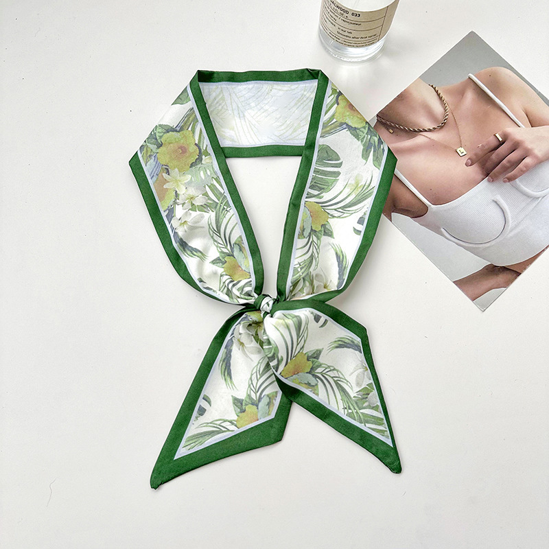 Flores de borde verde