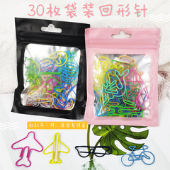 Fun office supplies paper clip 30 pack creative metal clips multi-shaped cartoon paper clips colorful