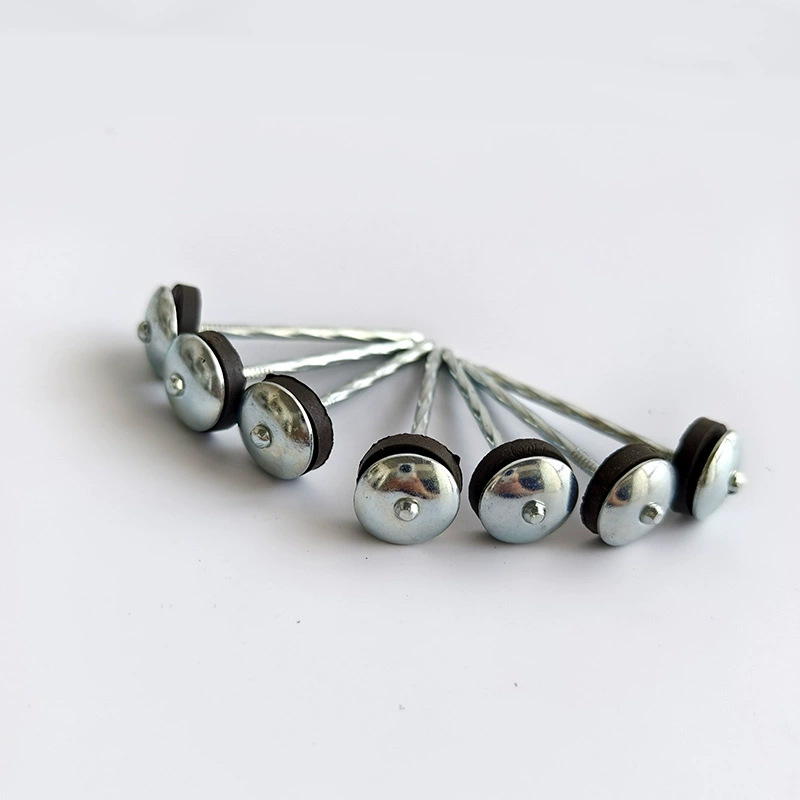 2.5 pulgadas galvanizado varilla de cáñamo clavos corrugados sombrilla con junta clavos de azulejos de amianto