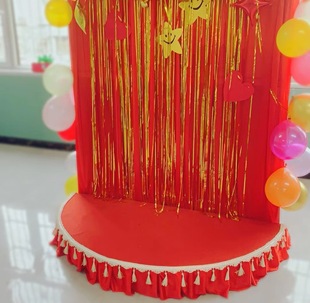 Kindergarten Indoor Semicircular Small Stage Portable Movable Small Stage Eloquence Speech Training Semicircular Small Stage