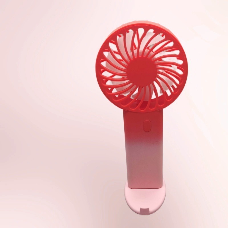 ミニグラデーションハンドヘルドファン怠惰な充電サイレント電動小型ファンクリエイティブ学生 USB 小型扇風機|undefined