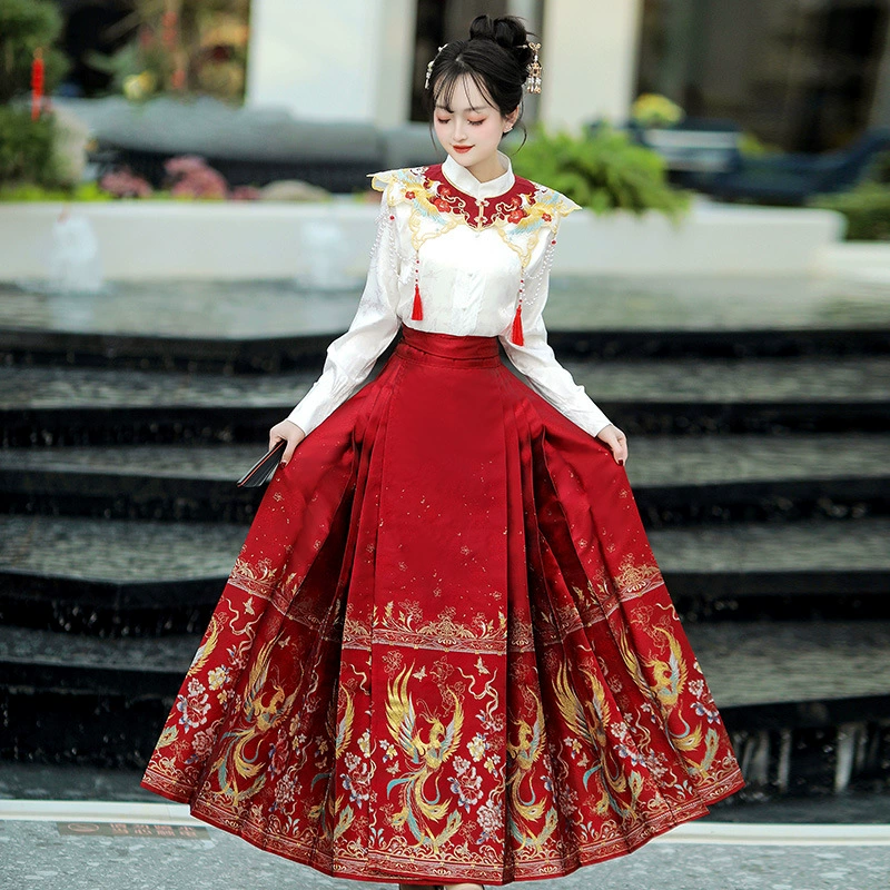 Ning ZIXUAN (Fengxia) Ming Макси костюм ханьфу женский 2024 новый ежедневный пригородный новый китайский древний костюм