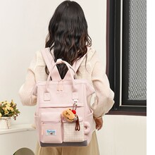 多功能妈咪包女日系ins书包简约出游手提双肩包便携防泼水母婴包