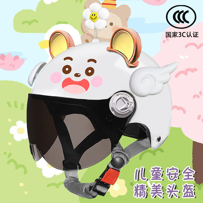 밝은 흰색 양고기 + 자외선 차단제 + 꽃 + 흰색 날개 + 큰 갈색 귀 노란색