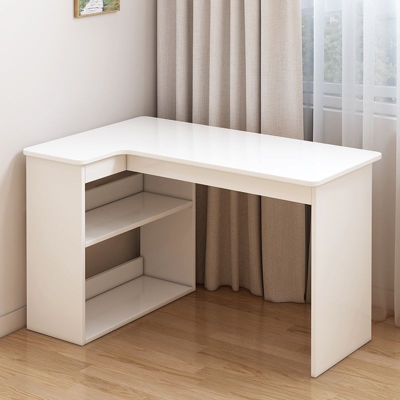 Solid Wood Simple Desk Corner Desktop Bookshelf Integrated Student Study Table Bedroom Writing Computer Table Home Table