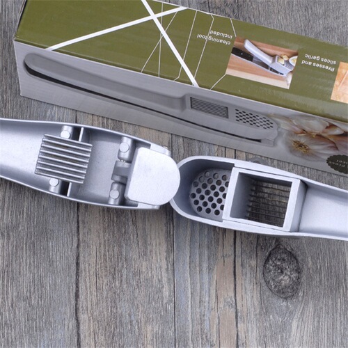 Aluminum alloy dual-purpose garlic press, garlic paste clip, garlic slices and ginger slices, garlic peeler, garlic masher