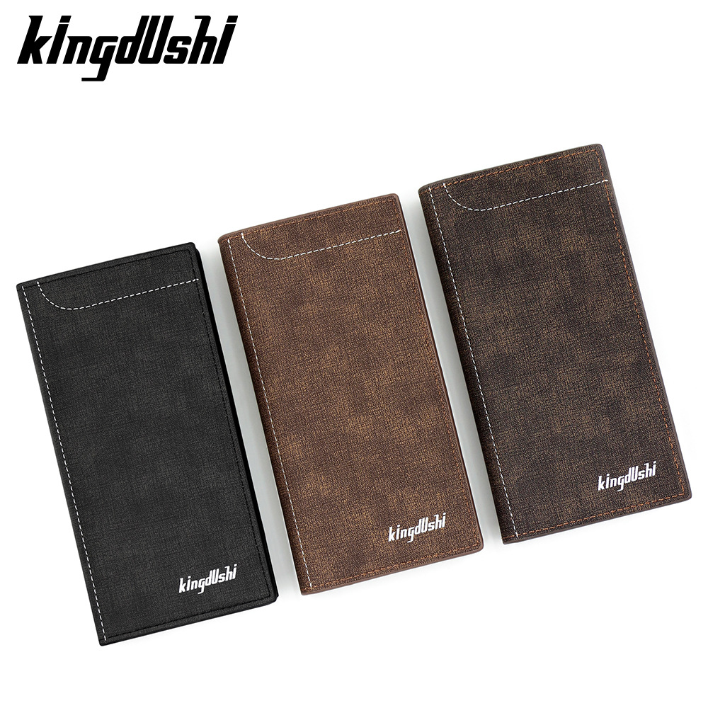 Nuevo tipo de cartera larga de hombre simple bolso de mano de hombre bolso de traje multi-tarjeta billetera bisagra monedas bolso de cambio