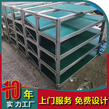 ✅铝材型周转车多层物料工具车分拣流利架可移动线棒带轮防静电货