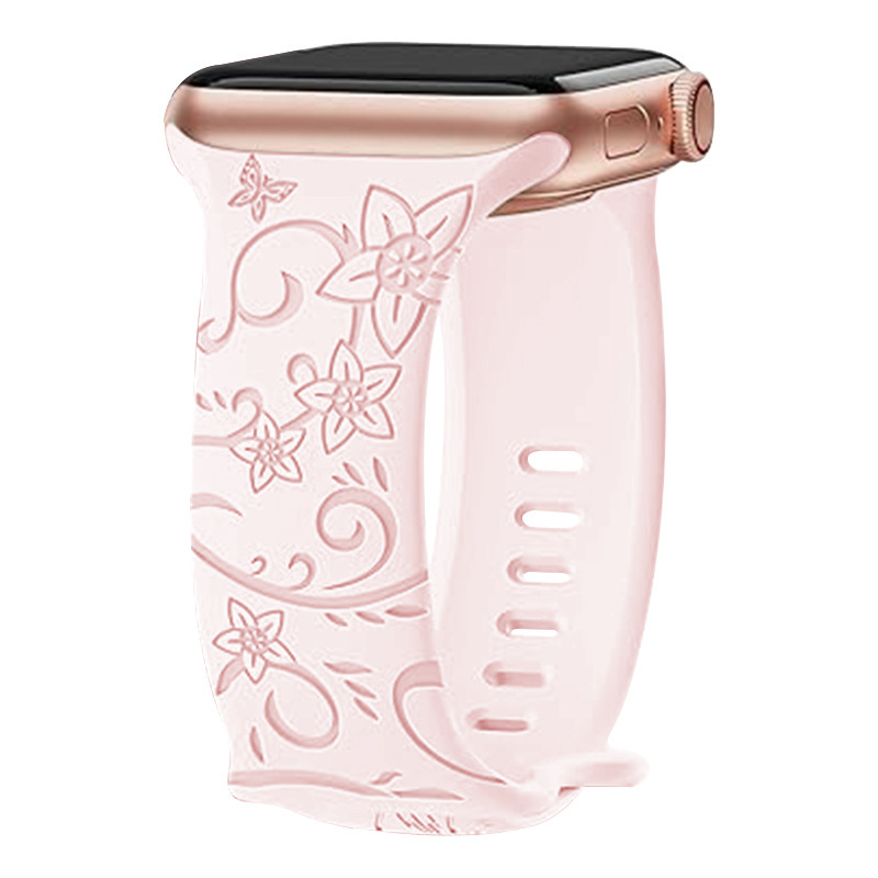 This is a patterned silicone waterproof strap suitable for the apple watch 9th generation Ultra smart sports watch undefined