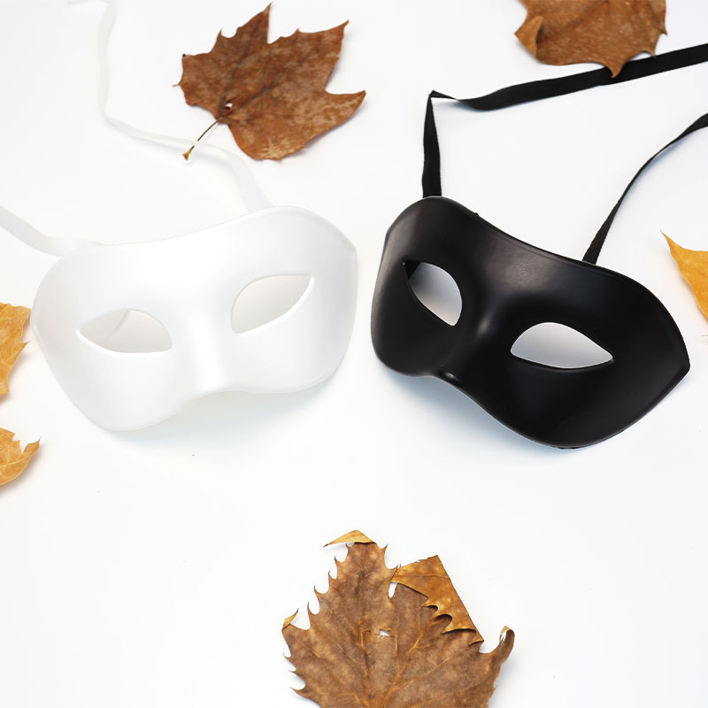 Halloween Solid Color Plastic Masquerade Party Mask display picture 2