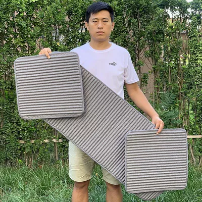 Non-Slip Rear Seat Summer Cushion, Elegant – Seat cushion, seat cover - fashion-gray-three-piece-set-2-single-pieces-1-rear-row