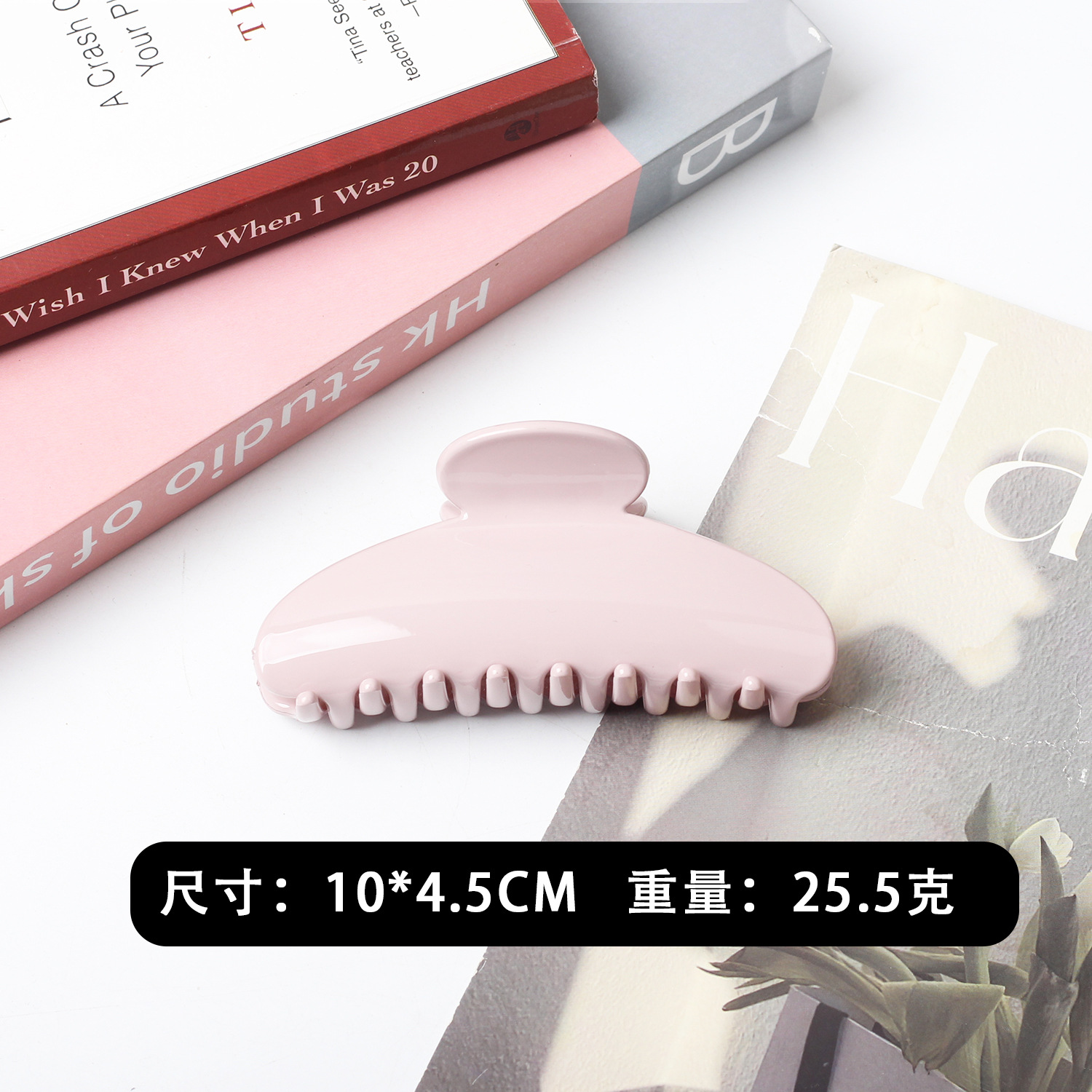 Pinza de pelo grande con un toque de alta gama, pinza de pelo semicircular brillante para mujer, ideal para peinados recogidos, accesorio para el cabello tipo pinza de tiburón, venta al por mayor.