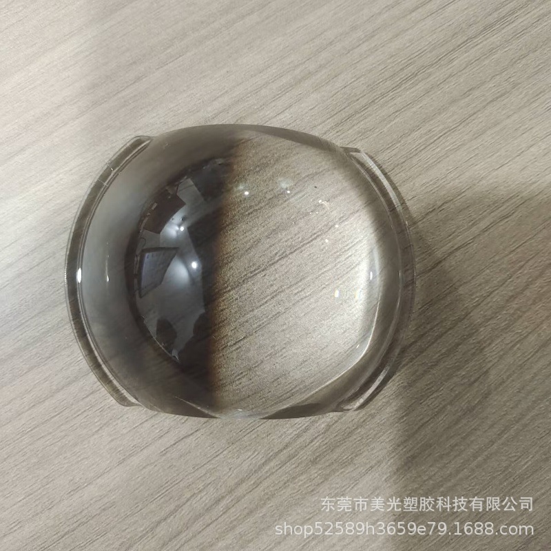 68x53x30mm 亚克力切边椭圆形LED 透镜，单凸平凸椭圆形透镜