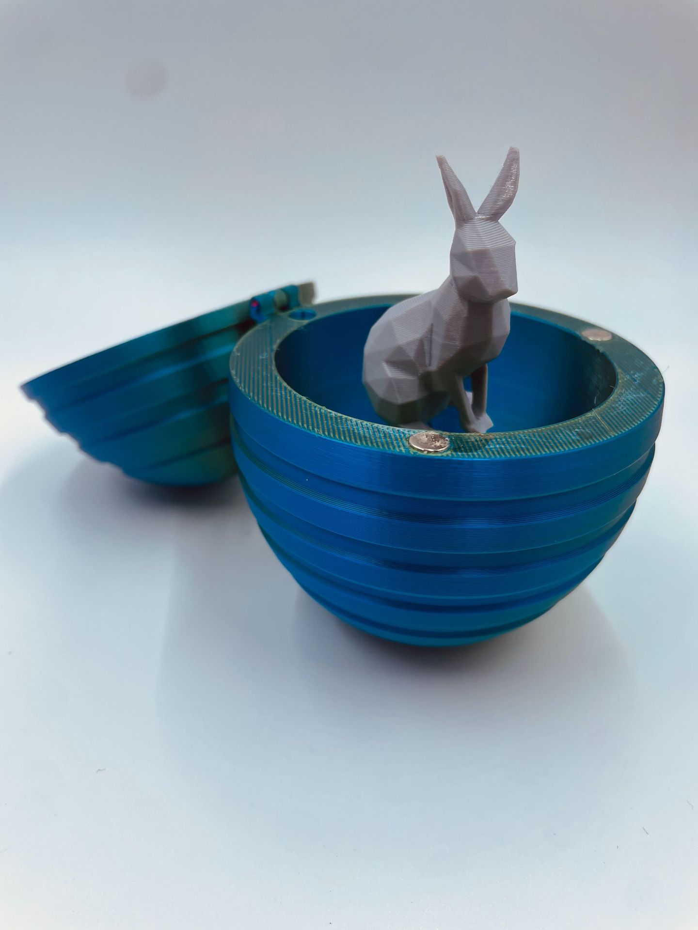 Cross-Border Easter Egg 3D Printed Toy Silk Gradient Decompression Toy Halloween Gacha Rabbit Egg Toy